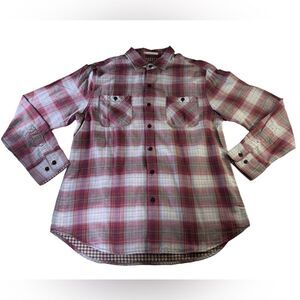 Tommy Bahama Mens Duble' Ombre Standard Fit Plaid Cotton Shirt Large